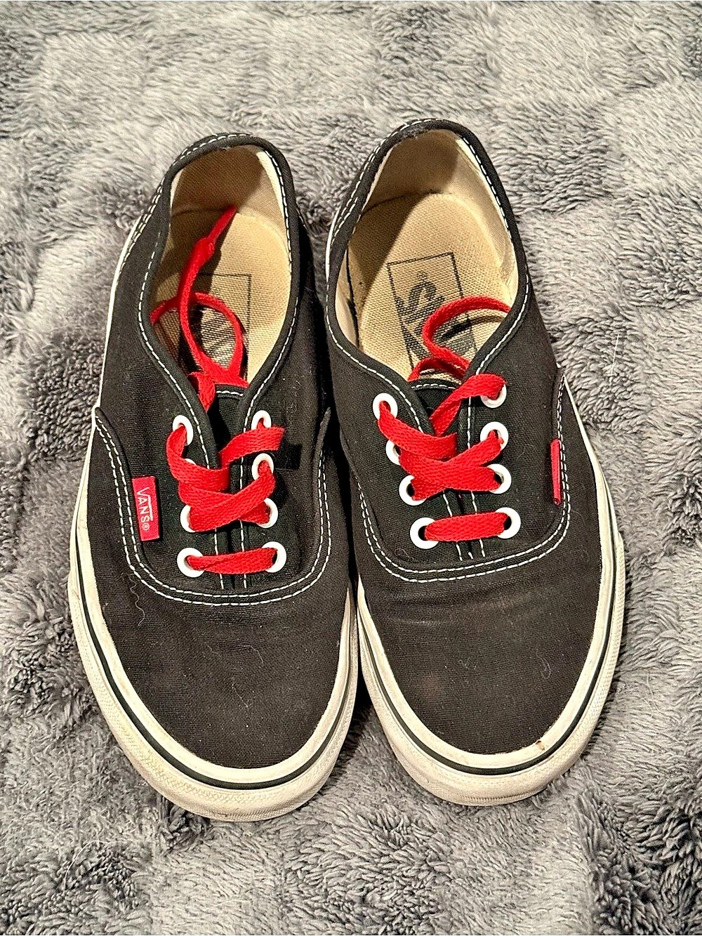 Vans Authentic Sidewall Sketch Black Red Sneakers